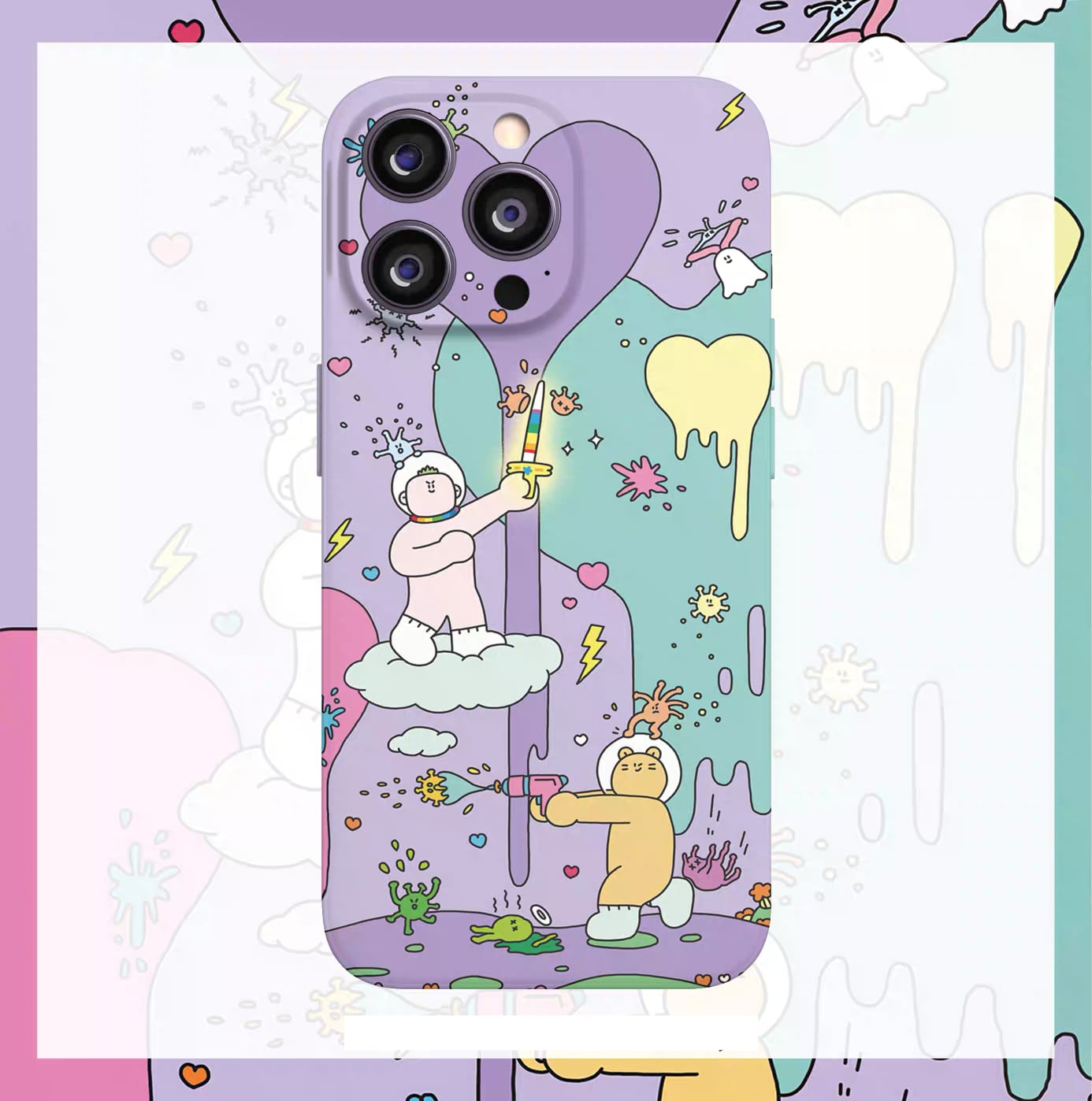 Lilac Heart - Phone Case