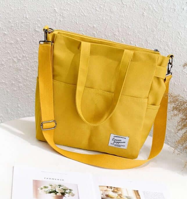 Functional Canvas Tote Bag | Handbag | Crossbody Bag | Shoulder Bag - mokupark.com