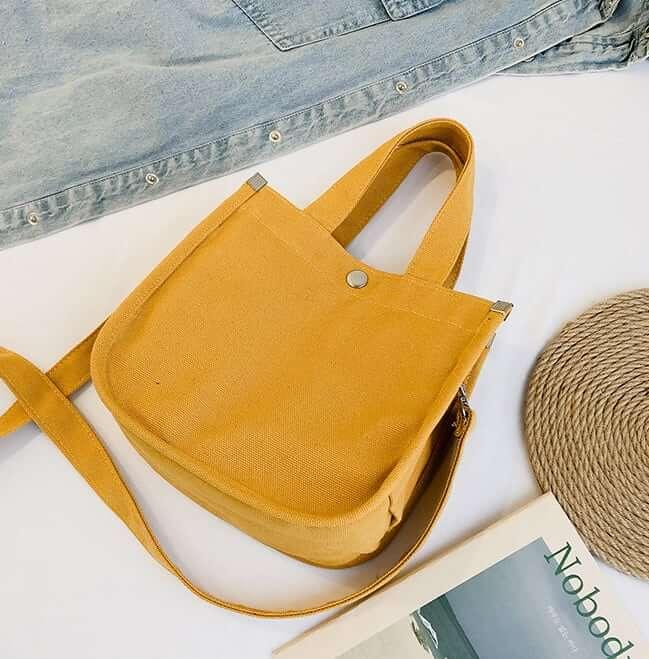 Canvas Square Tote Bag | Handbag | Crossbody Bag | Lunch Boxes Bag - mokupark.com