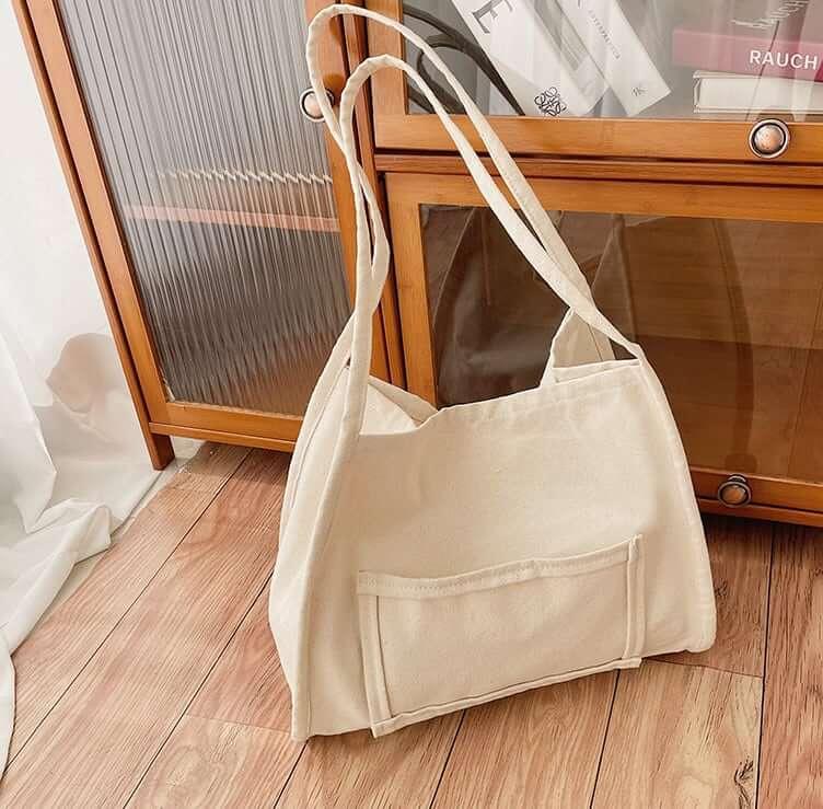 Oversize Functional Canvas Tote Bag | Shoulder Bag | Hobo Bag - mokupark.com