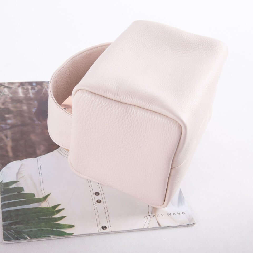 TROW Square 90's Top Handle Bag - in Leather