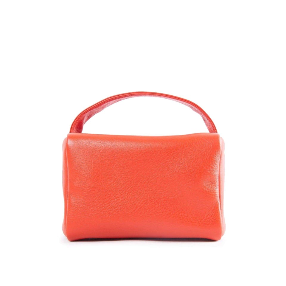 TROW Square 90's Top Handle Bag - in Leather