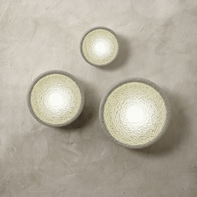 Bowl-shaped Wabi-Sabi Style Resin Sconce