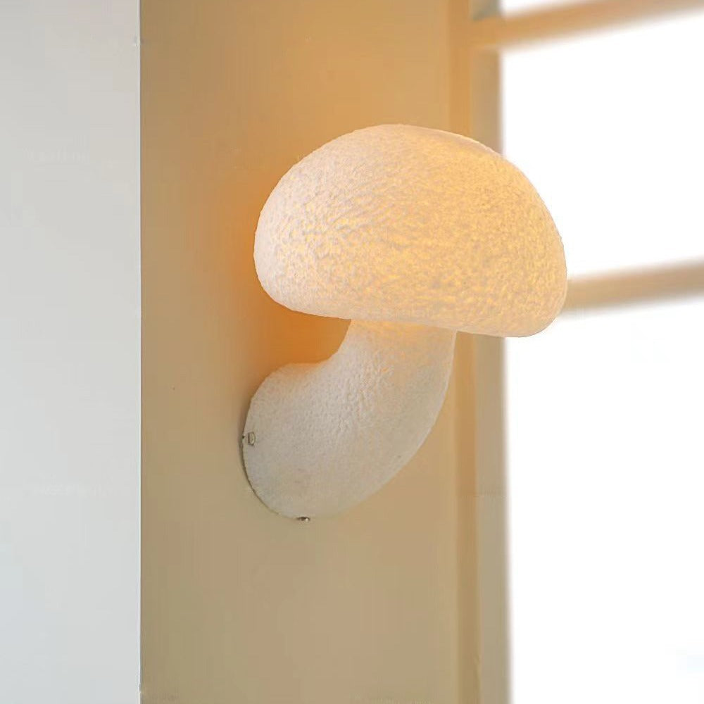 Mushroom Wabi-Sabi Style Resin Sconce