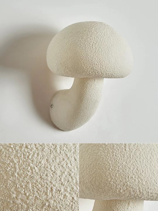 Mushroom Wabi-Sabi Style Resin Sconce