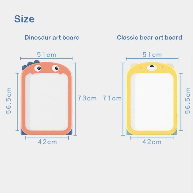 Kids Magnetic Erasable Art Board + 1 Chair - Dinosaur Set - mokupark.com