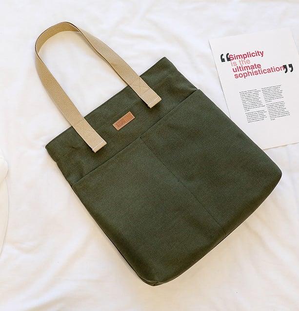 Classic Canvas Tote Bag | Shoulder Bag - mokupark.com