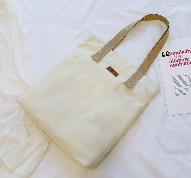 Classic Canvas Tote Bag | Shoulder Bag - mokupark.com