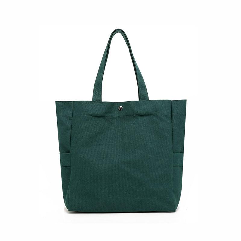 Solid Color Simple Canvas Tote Bag | Shoulder Bag - mokupark.com