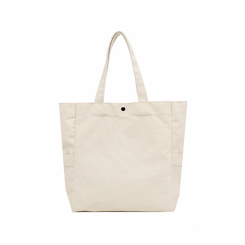 Solid Color Simple Canvas Tote Bag | Shoulder Bag - mokupark.com