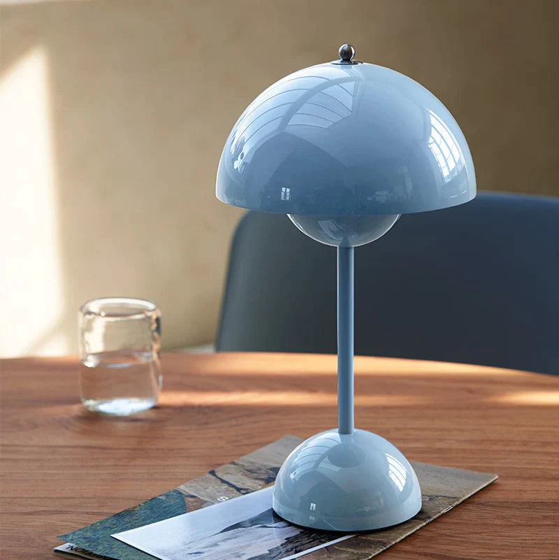 180mm USB Rechargeable Cordless Mushroom Table Lamp - Acrylic Classic