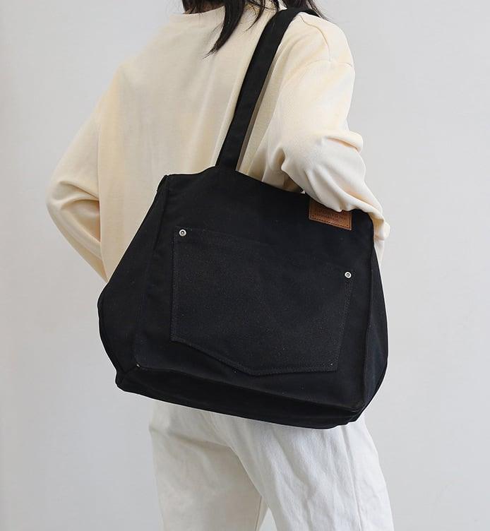 Functional Drawstring Canvas Tote Bag | Shoulder Bag | Hobo Bag - mokupark.com