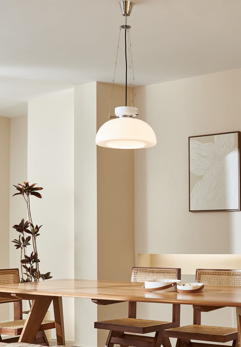 ADITI | 400mm Milk White Glass Pendant Lamp