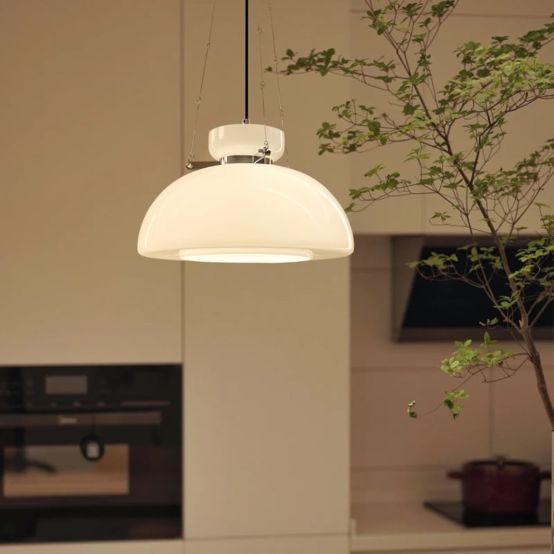 ADITI | 400mm Milk White Glass Pendant Lamp